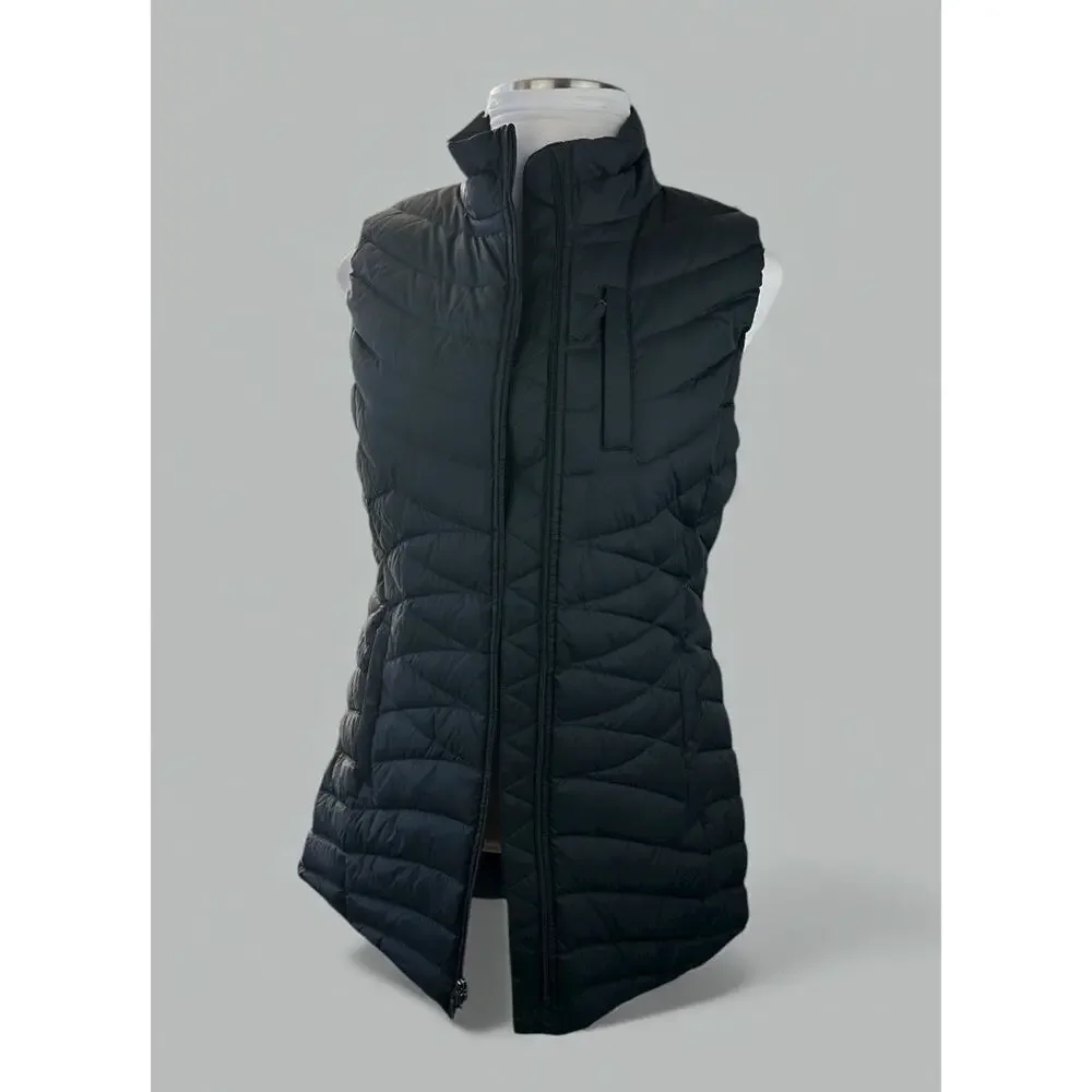 NWT Duluth Women's Cold Faithful Down Tunic Vest Full Zip Puffer in Black Medium - Picture 1 of 15